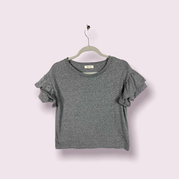 Madewell ruffle‎ sleeve t-shirt - Picture 2 of 8